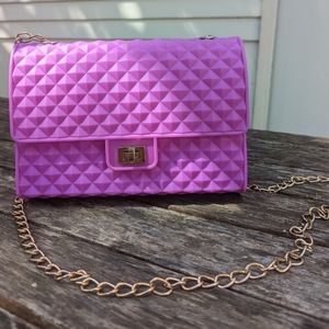 Purple Jelly Crossbody Bag